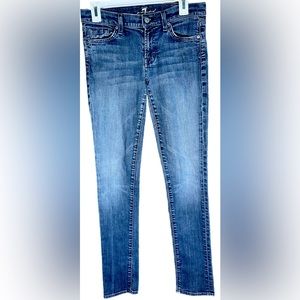 7 For All Mankind Roxanne Skinny Blue Jeans Size 28
